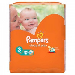 Подгузники, Pampers (Памперс) 4-9 кг р. 3 58 шт слип энд плей миди